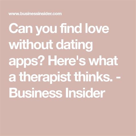 find love without dating sites